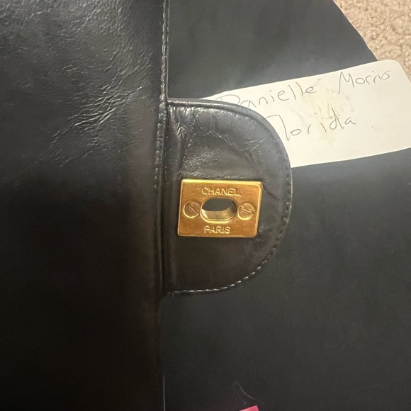 Extremely rare Chanel vintage lambskin two faced double flap bag 18k gold - Picture 9 of 16